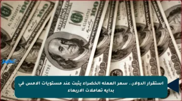 استقرار الدولار.. سعر العملة الخضراء يثبت عند مستويات الأمس في بداية تعاملات الأربعاء